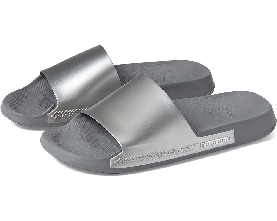 

Сандалии Havaianas Slide Classic Metallic Flip-Flop Sandal, цвет Steel Grey