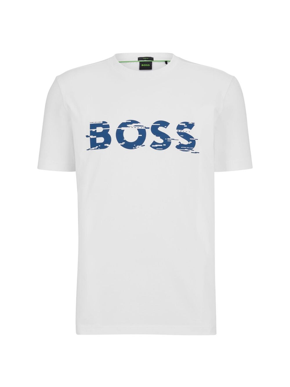 

Футболка из эластичного хлопка с графическим принтом-логотипом BOSS, белый