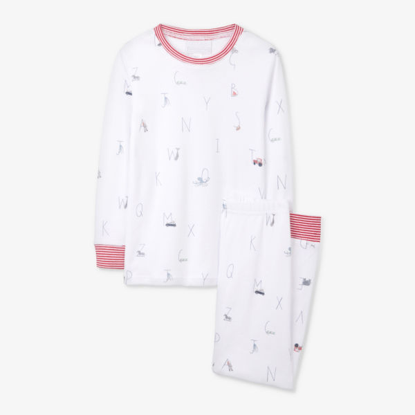 цена Пижамы из органического хлопка с алфавитным принтом для 1–6 лет The Little White Company, мультиколор