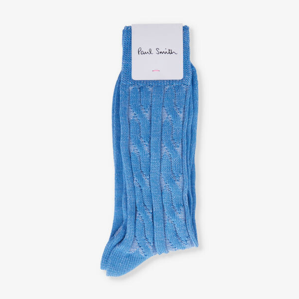 

Носки flynn косой вязки из смесового хлопка Paul Smith, бирюзовый