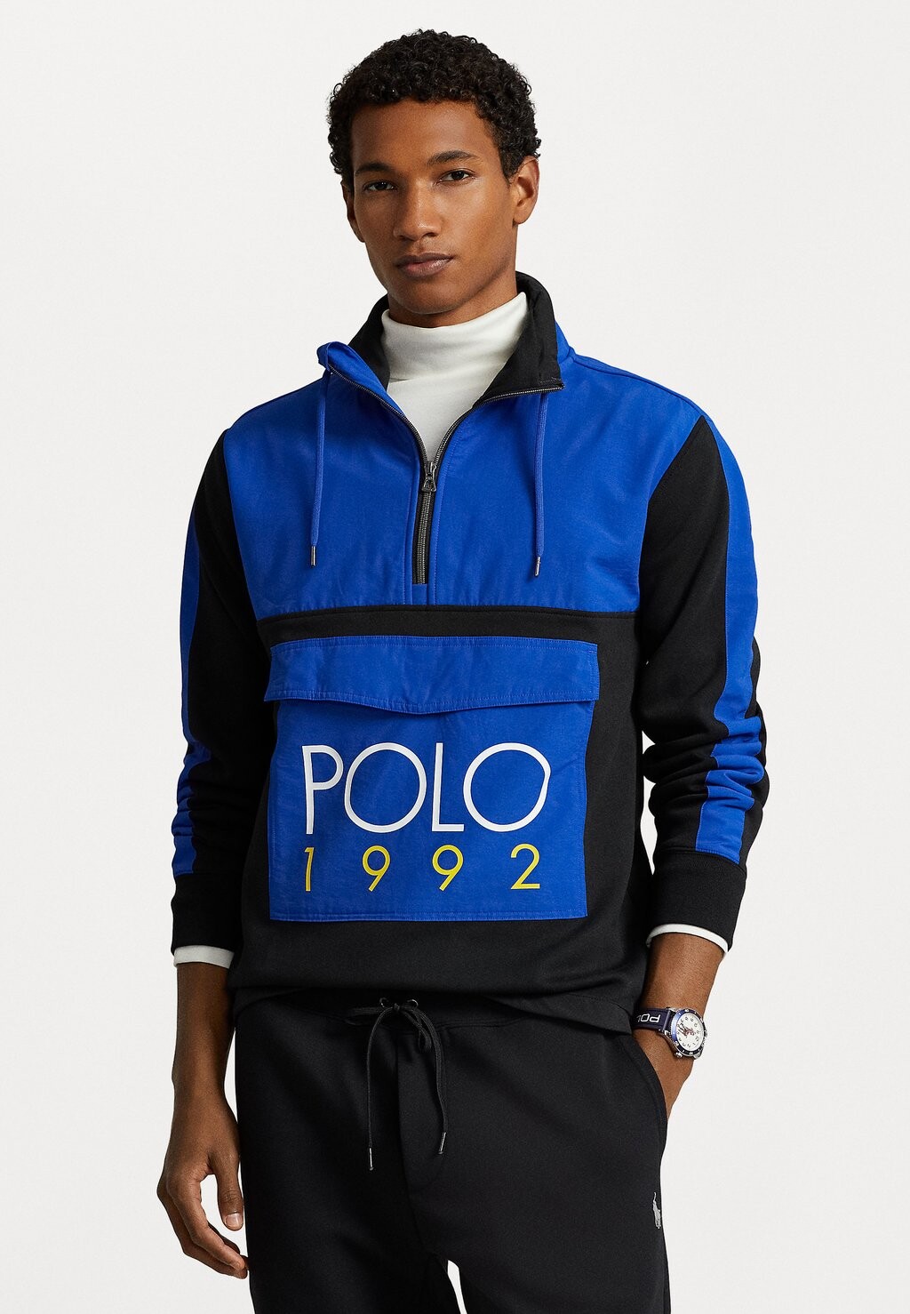 

Футболка с длинными рукавами LONG SLEEVE HALF ZIP Polo Ralph Lauren, сапфировая звезда/черный