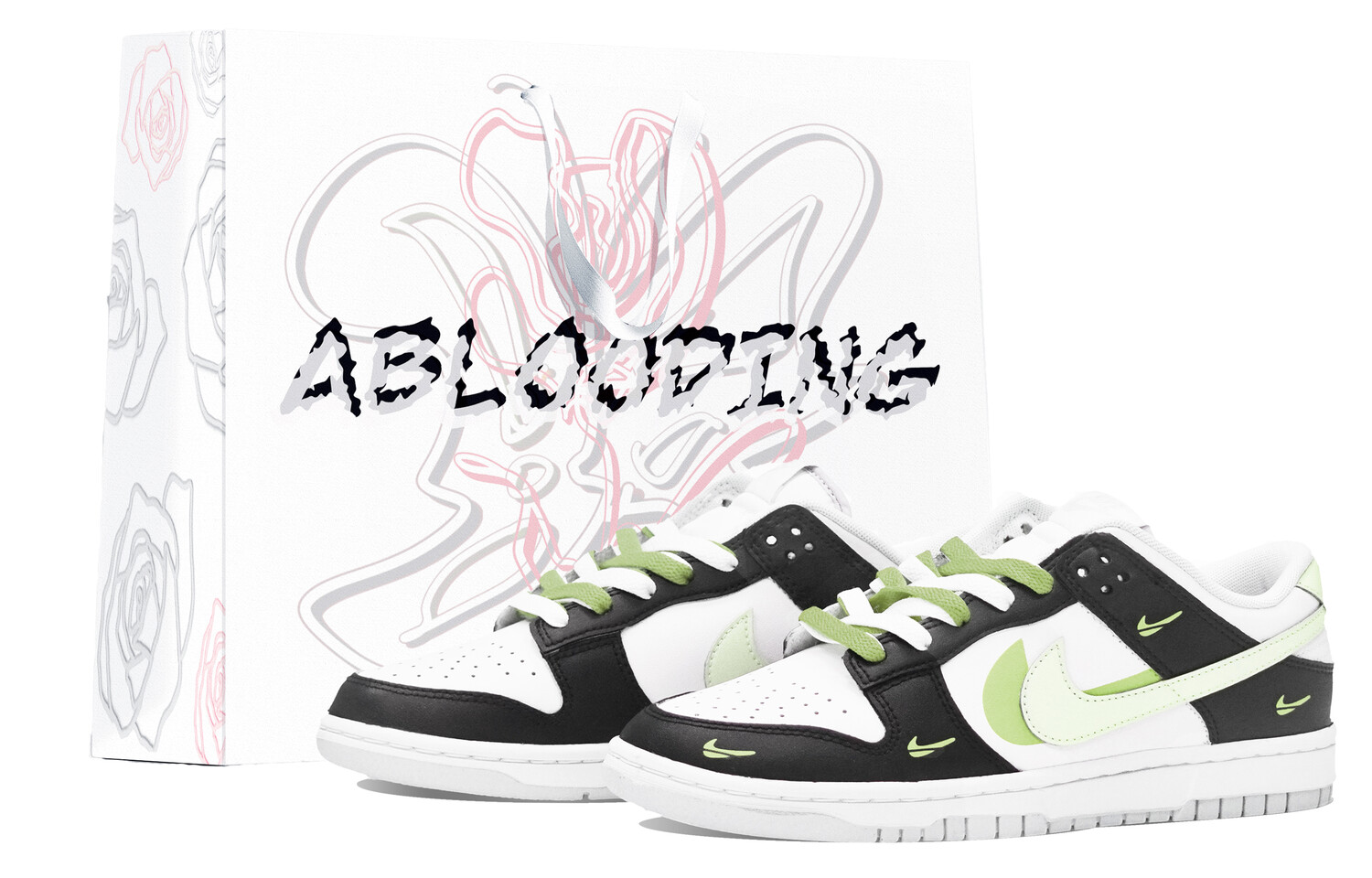 

Кроссовки Nike Dunk Skateboarding Shoes Women's Low-top White, желтый
