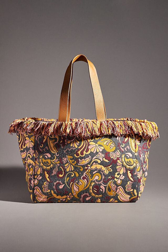 

Сумка-тоут холщовая Anthropologie с завитками, assorted