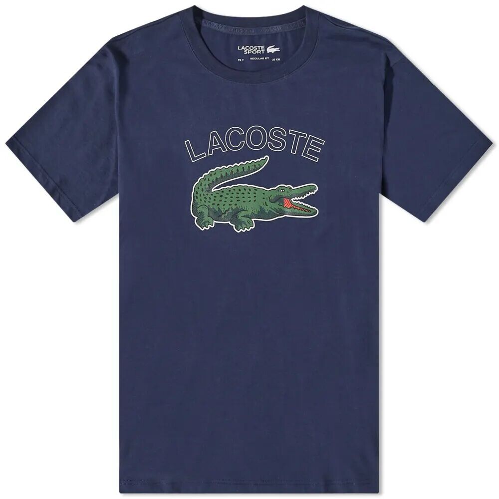 Lacoste Футболка с большим логотипом, синий