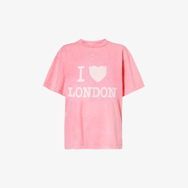 

Футболка из хлопкового джерси с логотипом London Misbhv, розовый