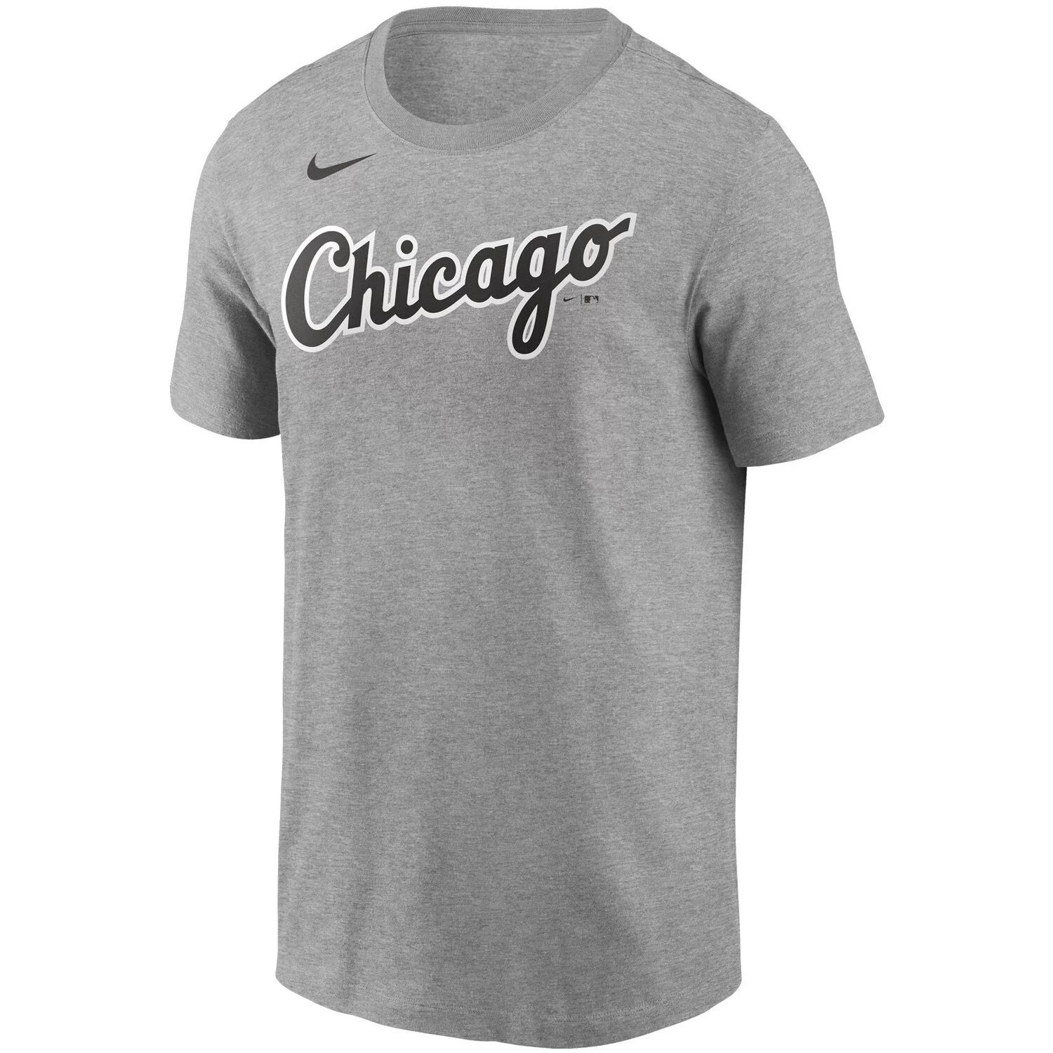 цена Мужская футболка Heather Grey Chicago White Sox с именем и номером Nike