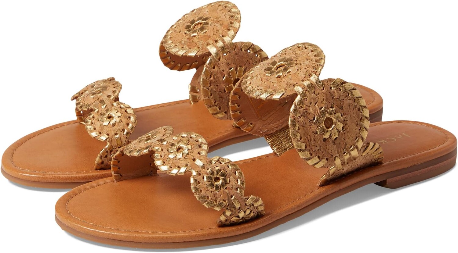 

Сандалии на плоской подошве Lauren II Sandal Jack Rogers, цвет Cork/Gold
