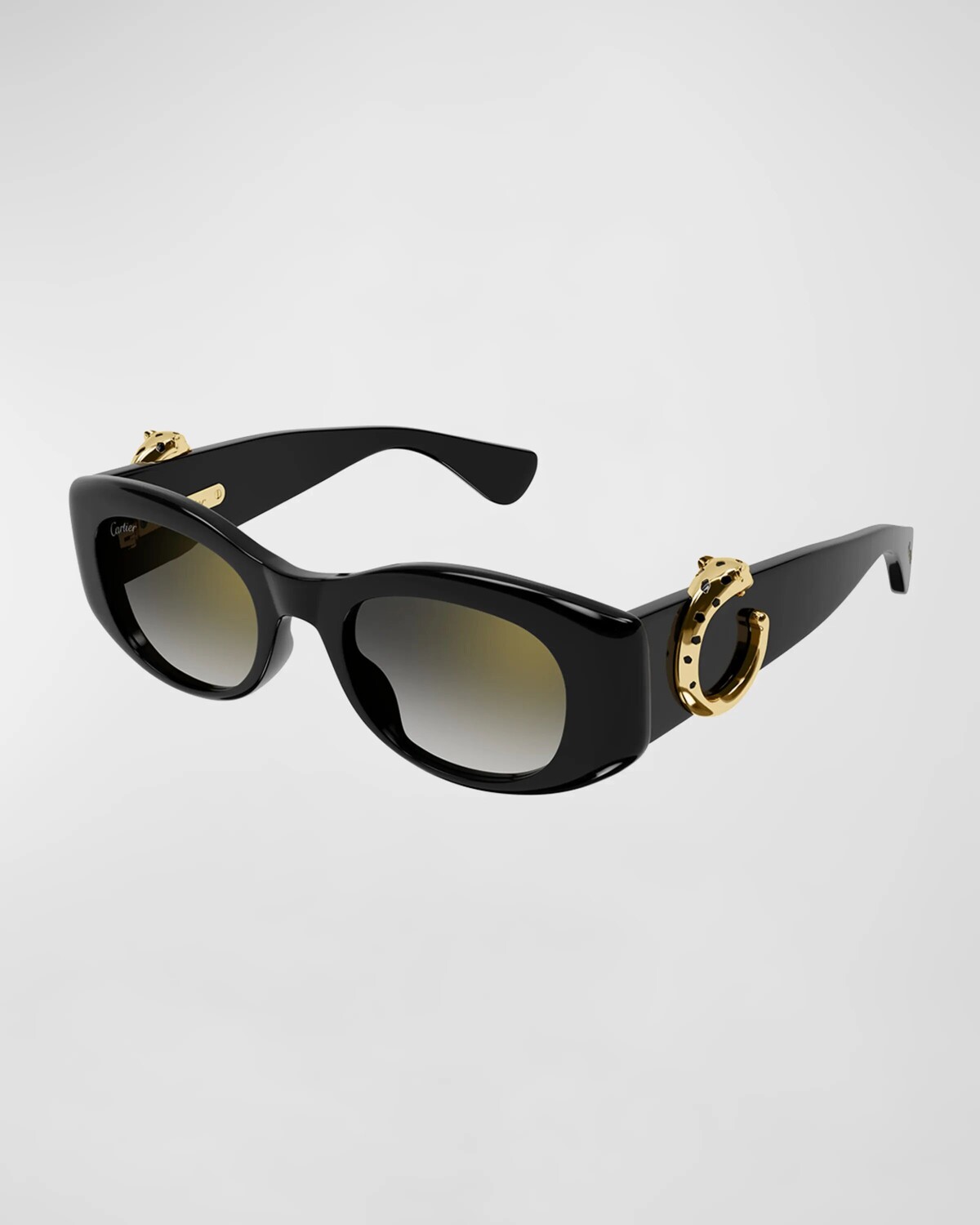 

Солнцезащитные очки «кошачий глаз» из ацетата Panther с логотипом C Cartier, цвет Black