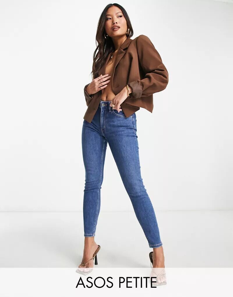 

Настоящие синие джинсы скинни ASOS DESIGN Petite