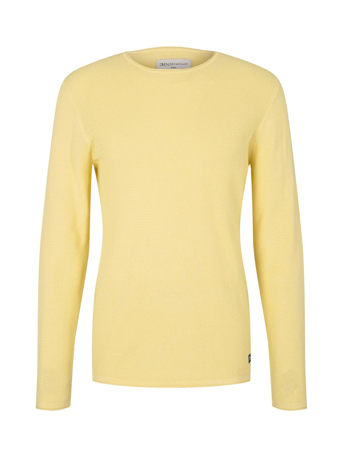 Пуловер TOM TAILOR Denim STRUKTURIERTER, желтый футболка tom tailor размер xl желтый