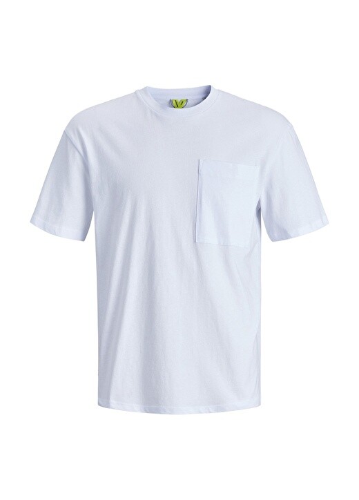 

Белая мужская футболка с круглым вырезом с принтом Jack & Jones, Белый