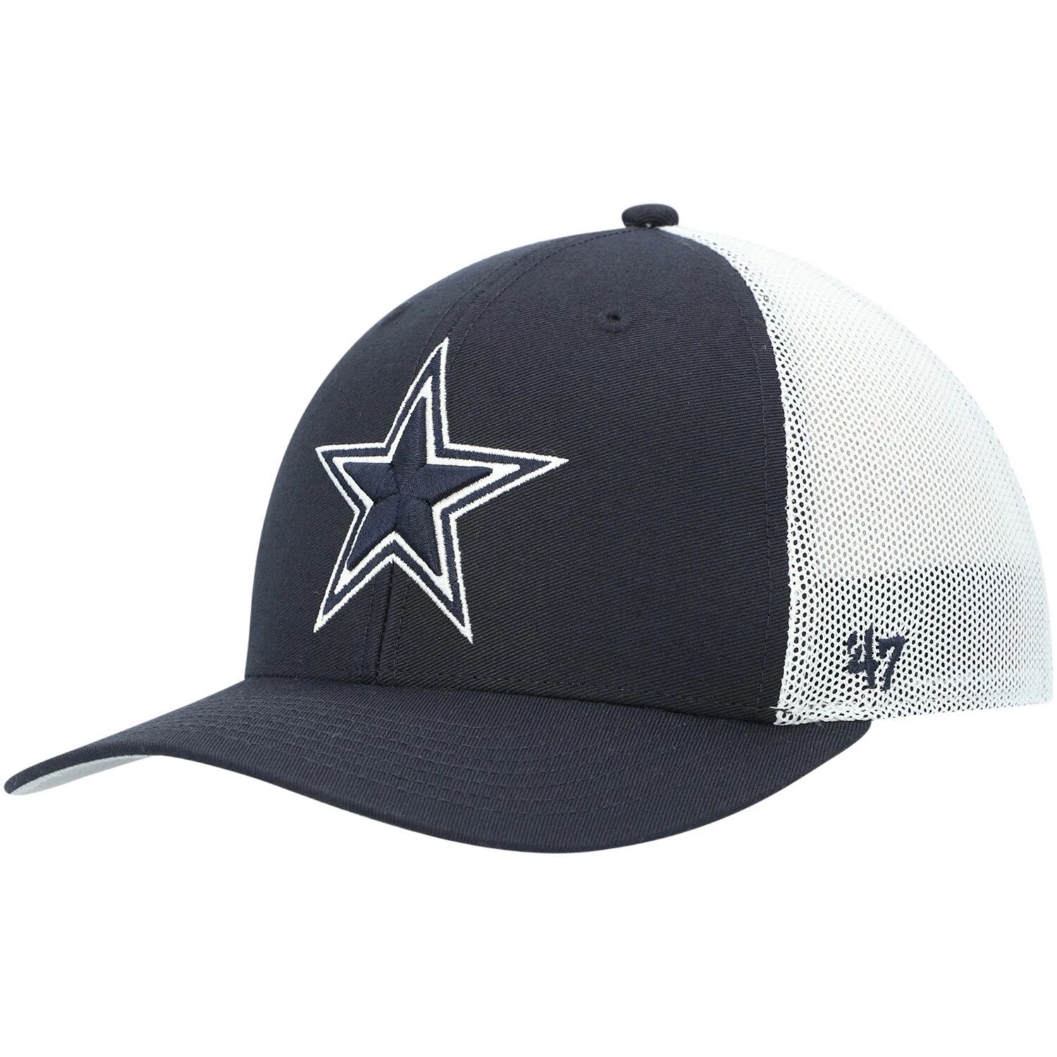 Мужская шляпа темно-синего/белого цвета Dallas Cowboys Trophy Flex '47