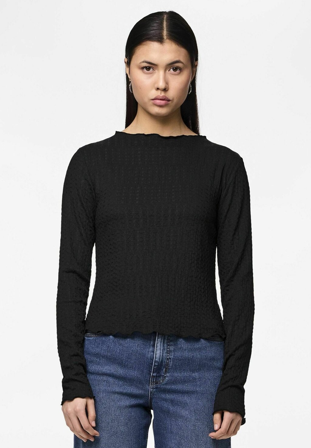 

Рубашка с длинным рукавом MIT LANGEN ÄRMELN PCJOSAFINA Pieces, цвет black