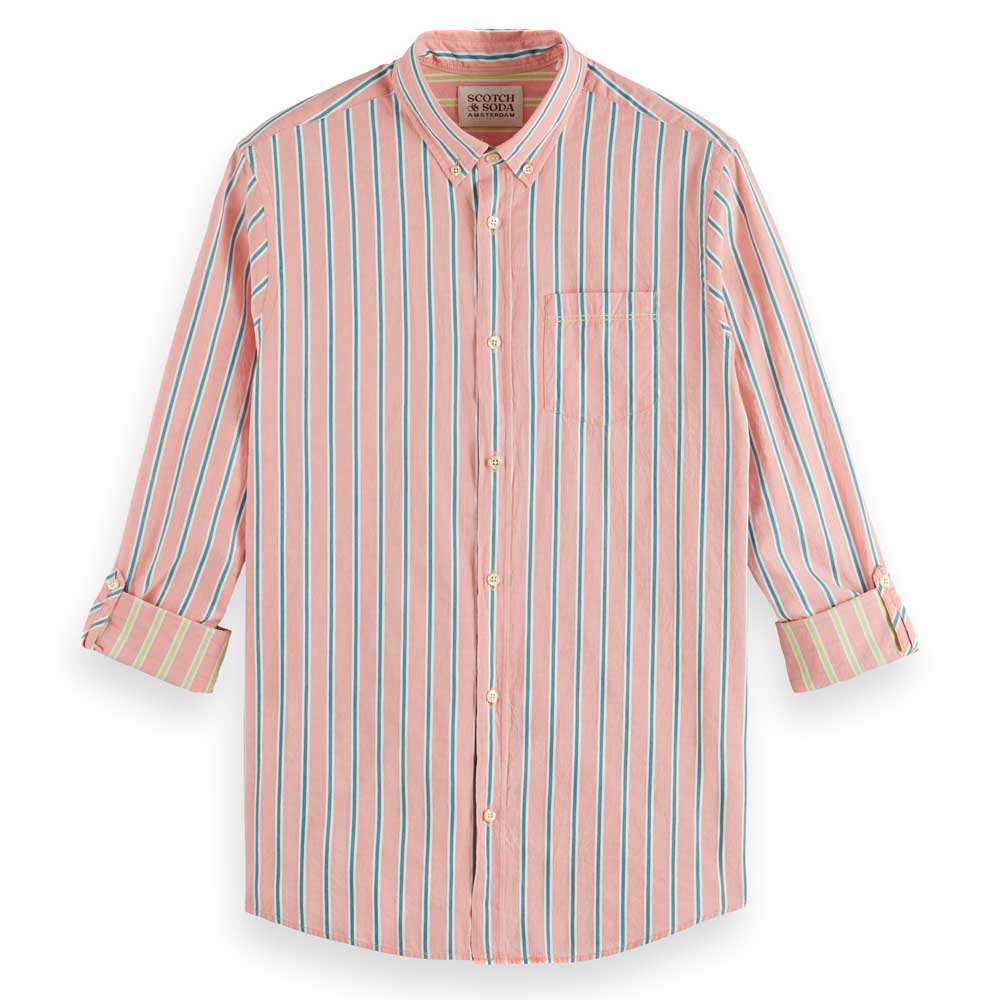 цена Рубашка с длинным рукавом Scotch & Soda Dobby, оранжевый