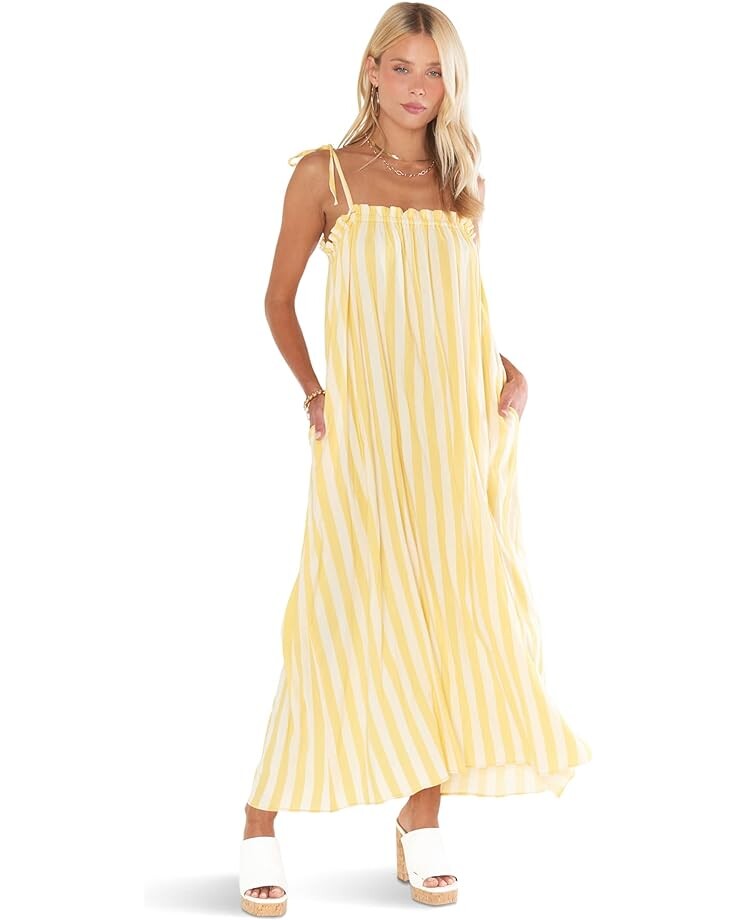 Платье Show Me Your Mumu Angel Maxi, цвет Sunny Stripe