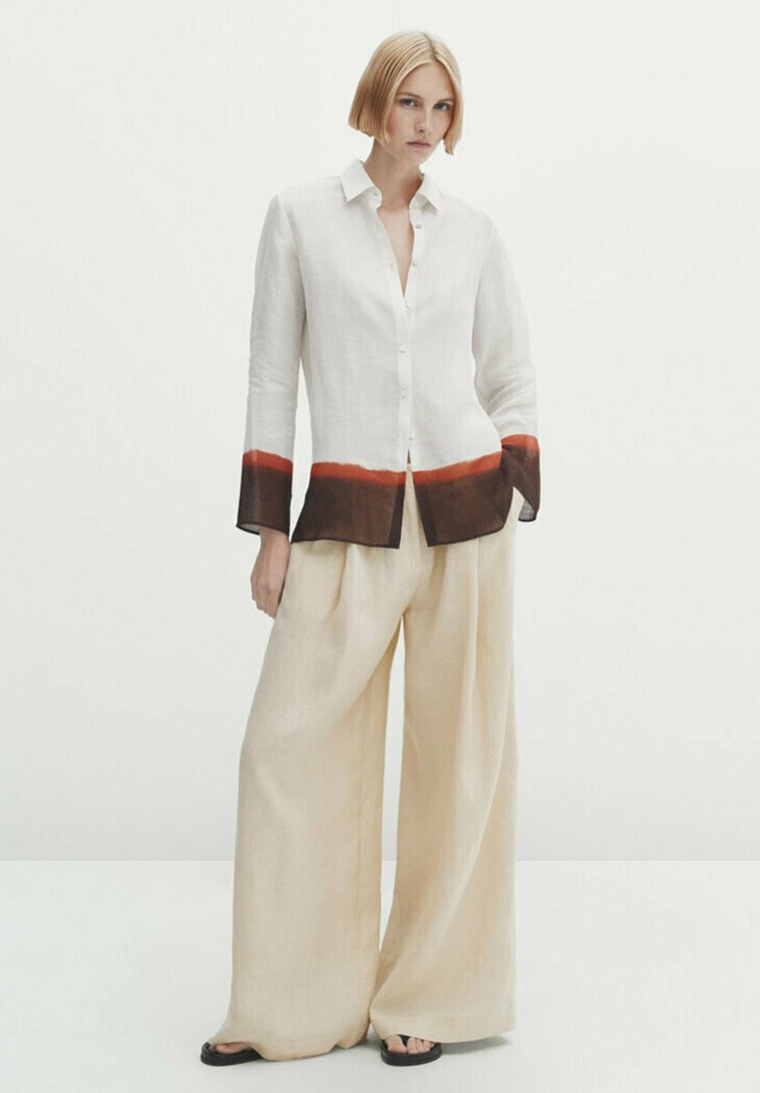 

Блуза на пуговицах Massimo Dutti, белый
