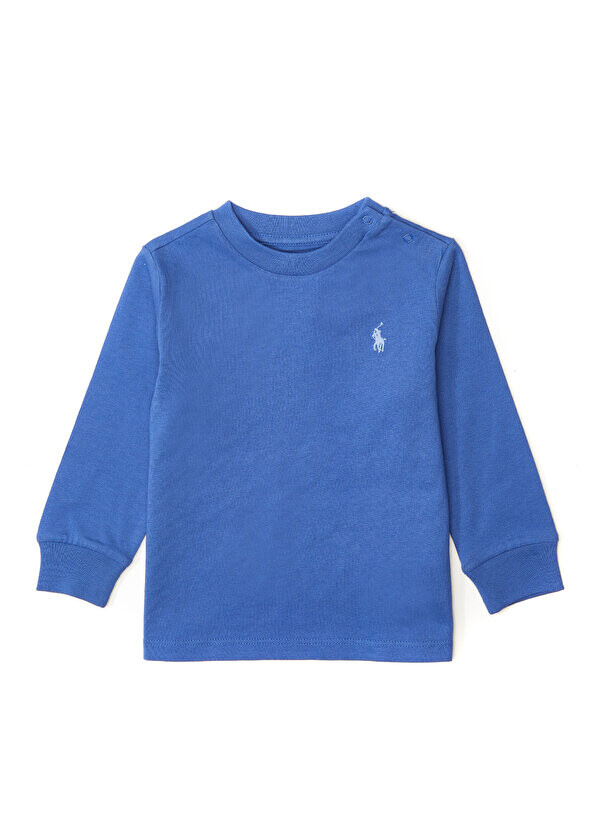

Футболка для мальчика с синим логотипом Polo Ralph Lauren