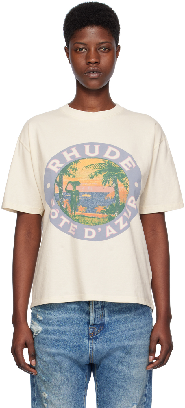 Кремового цвета футболка Lago Rhude