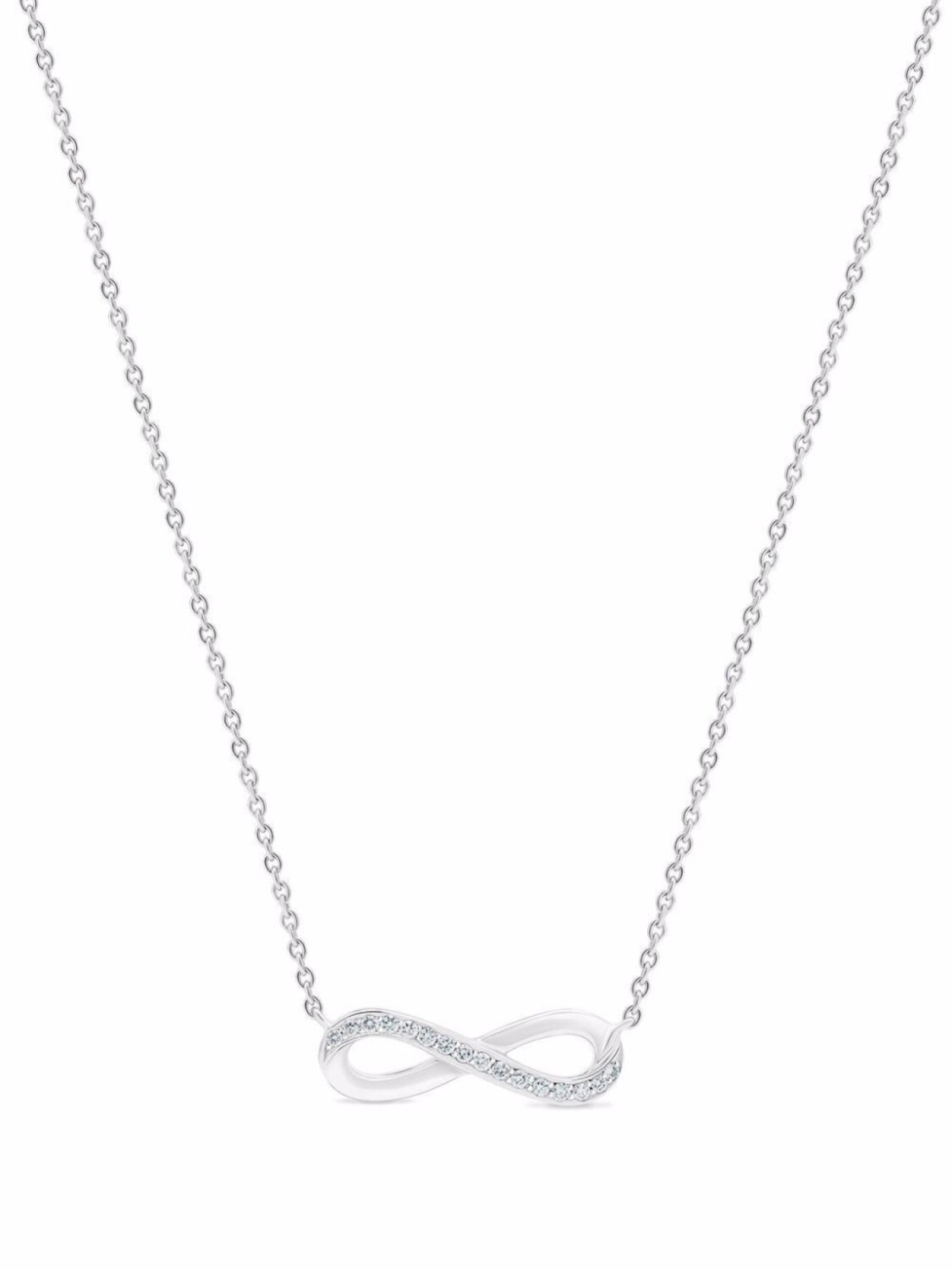 

Колье Infinity из белого золота с бриллиантами De Beers Jewellers, серебряный