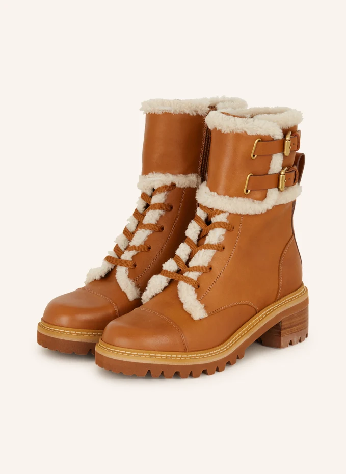 

Ботинки на шнуровке mallory See By Chloé, коричневый