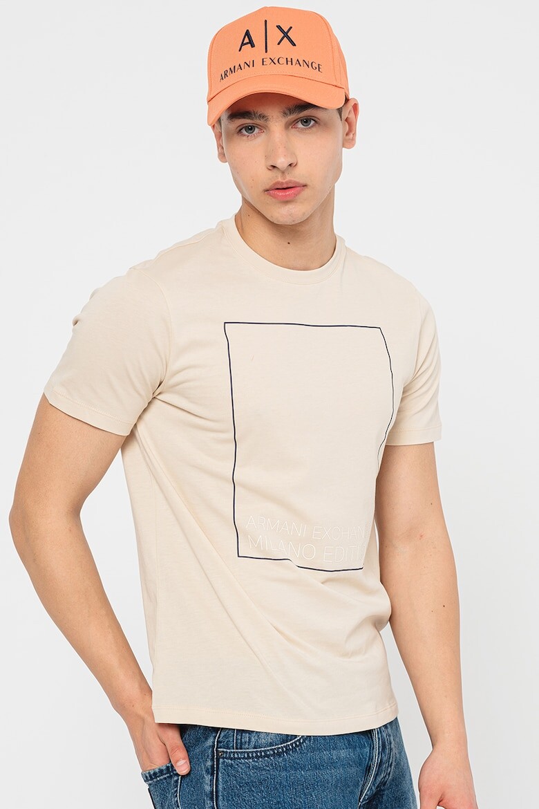 

Футболка с фигурным принтом Armani Exchange, черный