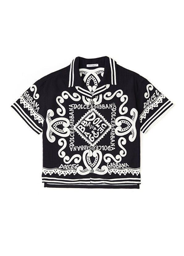 

Темно-синяя белая рубашка для мальчика Dolce&Gabbana