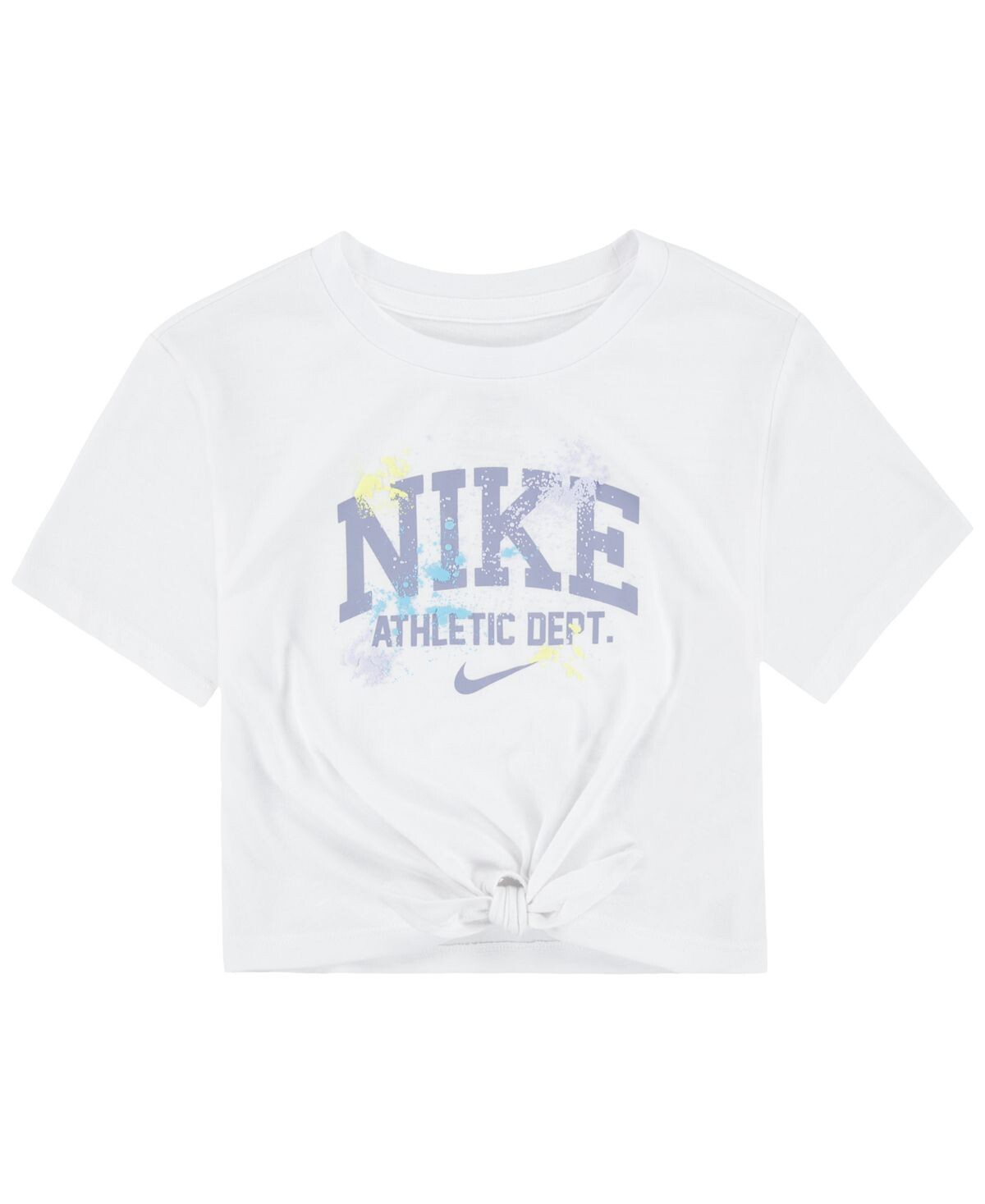 

Футболка с короткими рукавами и узлом для маленьких девочек Just DIY It Nike