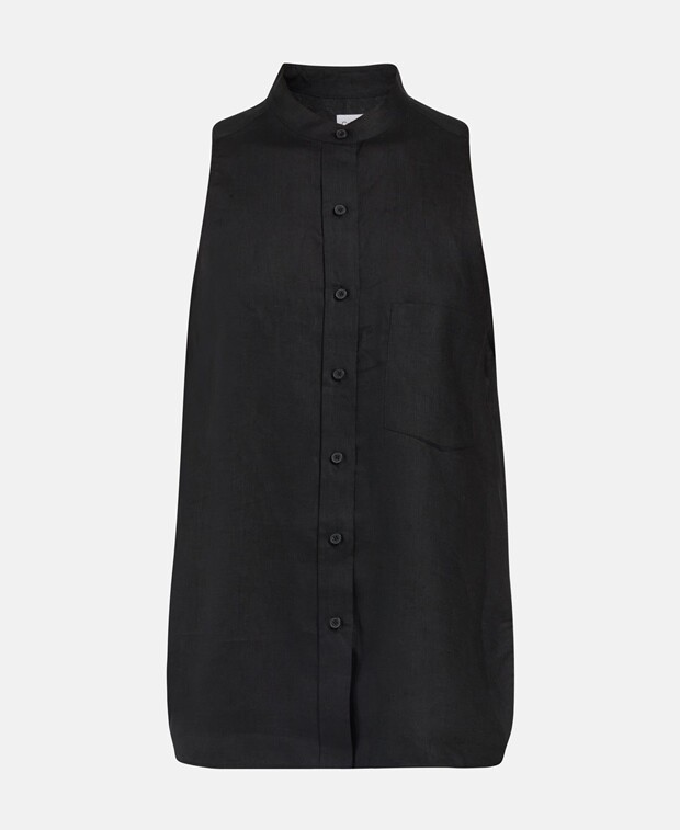 

Льняная блузка Calvin Klein, цвет Caviar Black
