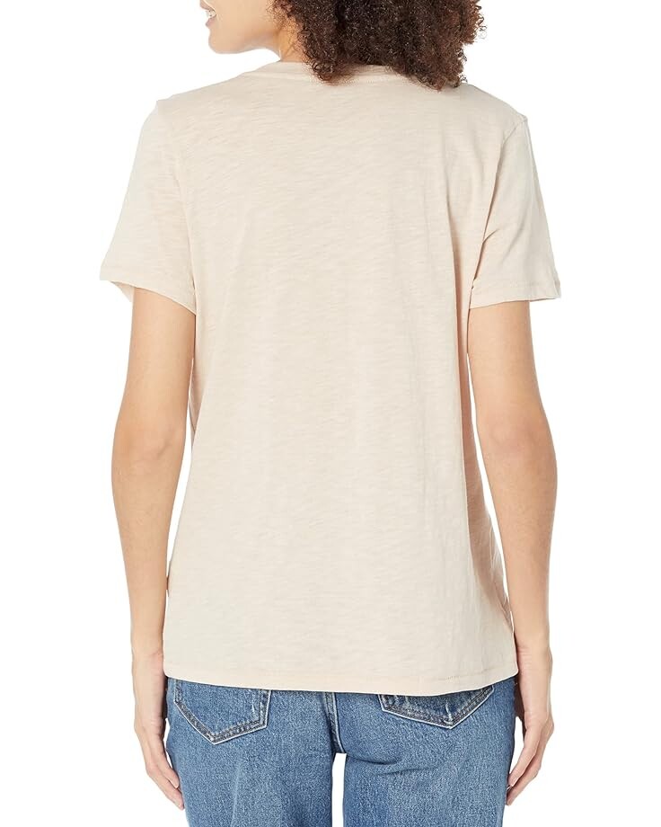 

Футболка Madewell Whisper Cotton V-Neck Tee, цвет Avalon Pink