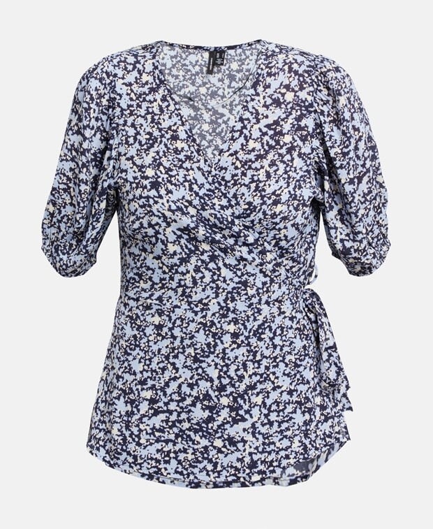 

Блузка с запахом Vero Moda, темно-синий