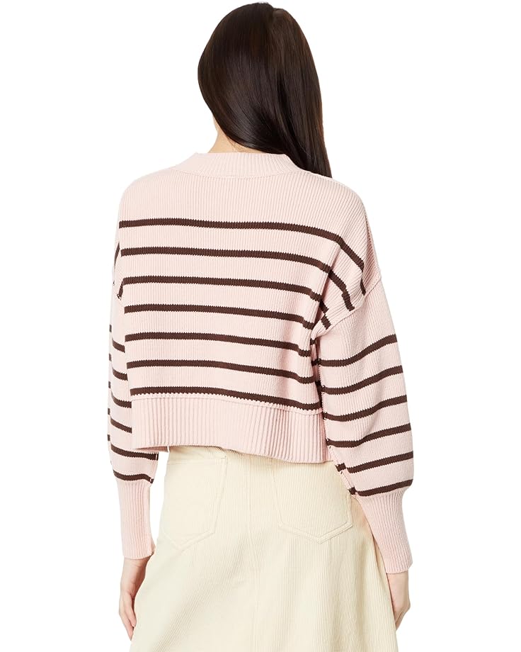 

Свитер Free People Stripe Easy Street Crop Pullover, цвет Pink Lotus Combo