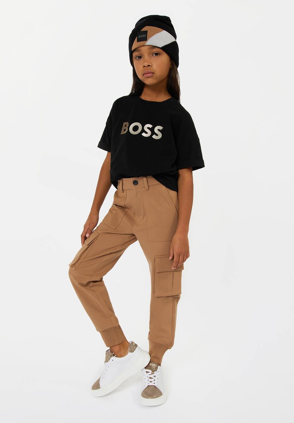 

Футболка с принтом SHORT SLEEVES BOSS Kidswear, цвет black