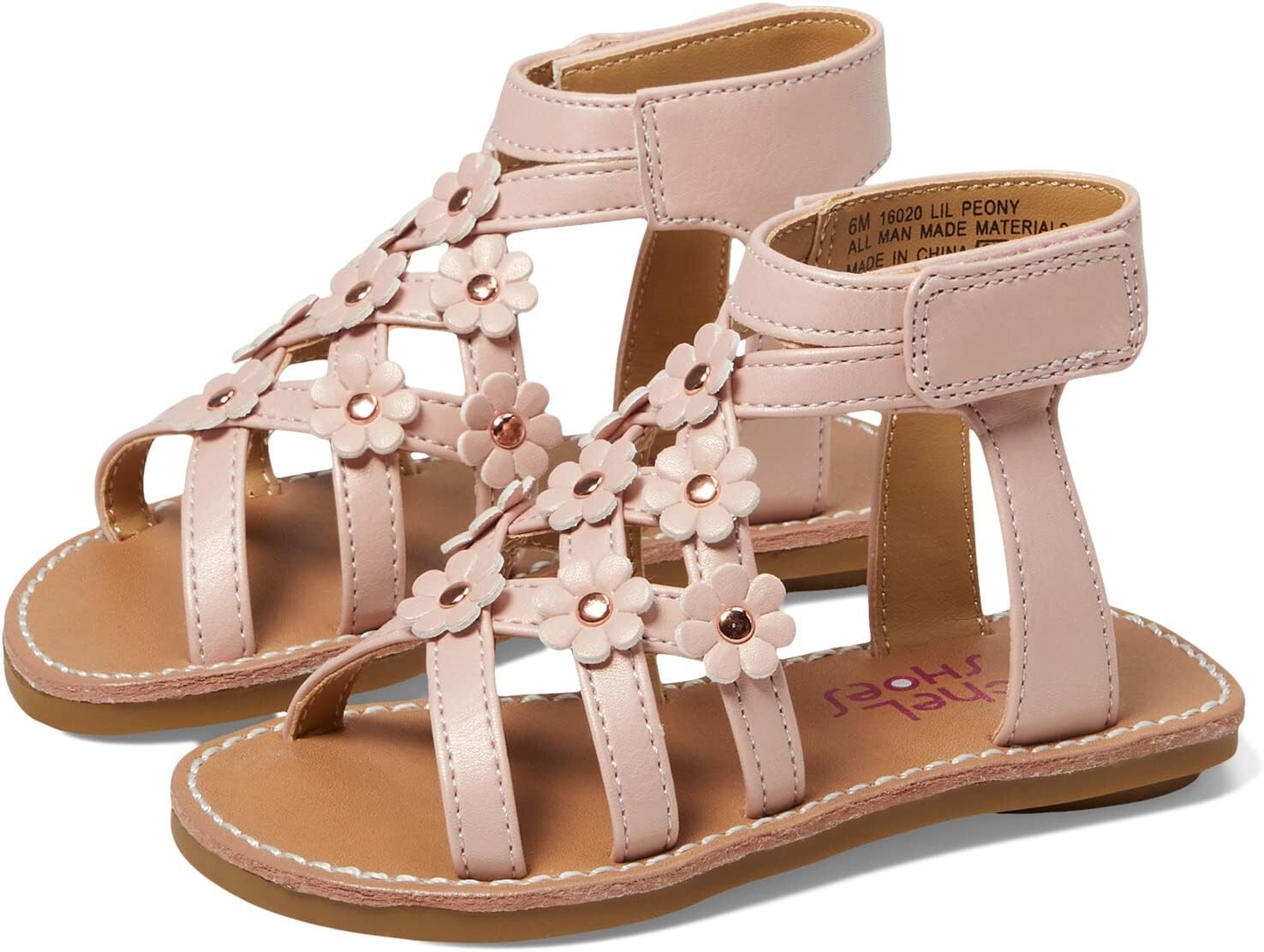 

Сандалии на плоской подошве Lil Peony Rachel Shoes, цвет Blush Pink