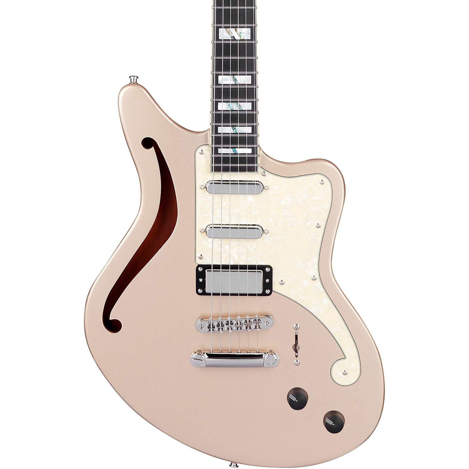 

Электрогитара Bedford SH серии Deluxe D'Angelico со звукоснимателями Seymour Duncan из США и хвостовой частью Stopbar Desert Gold