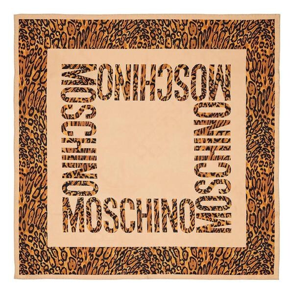 

Шарф scarf 90x90 cm Moschino, бежевый