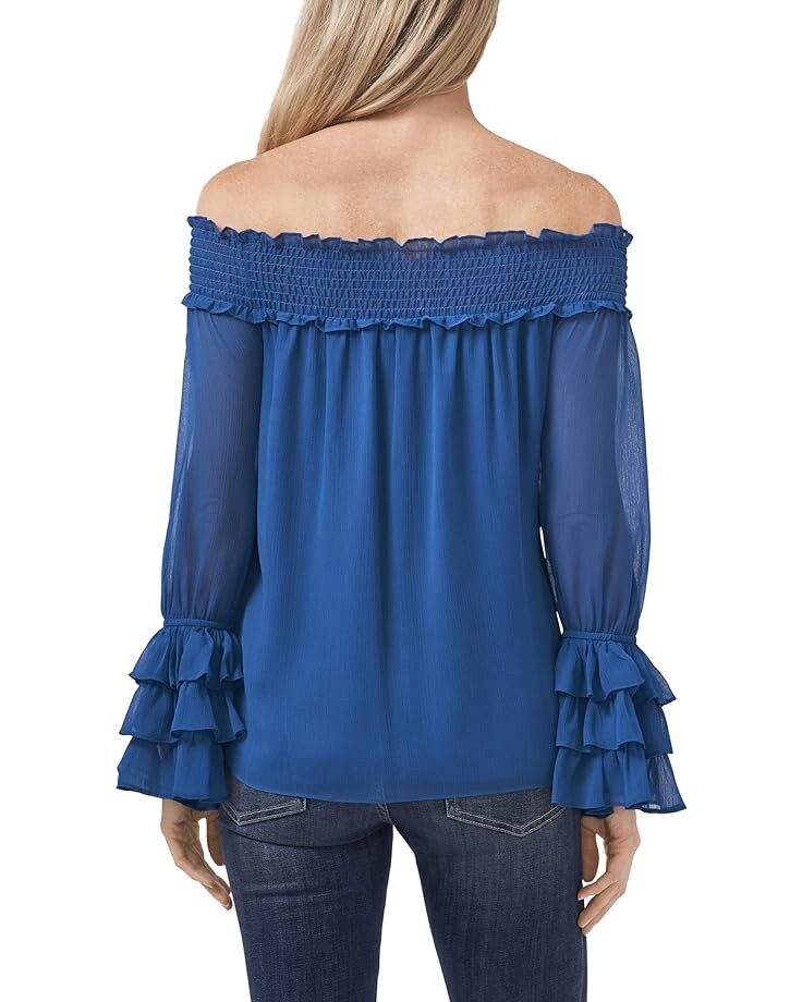 

Блуза CeCe Off-the-Shoulder Blouse, цвет Sapphire Sky