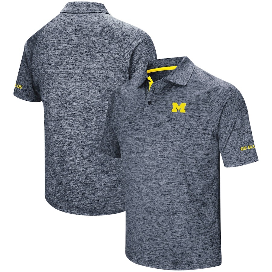 

Поло с коротким рукавом Colosseum Michigan Wolverines, нави