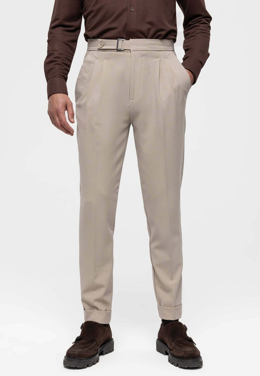 

Брюки High Waist Pleated Jacey Quinn, цвет stone