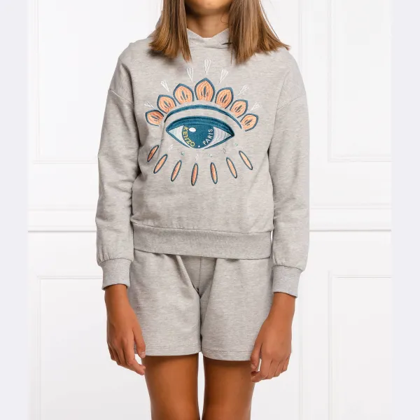 

Толстовка обычного кроя Kenzo Kids, серый