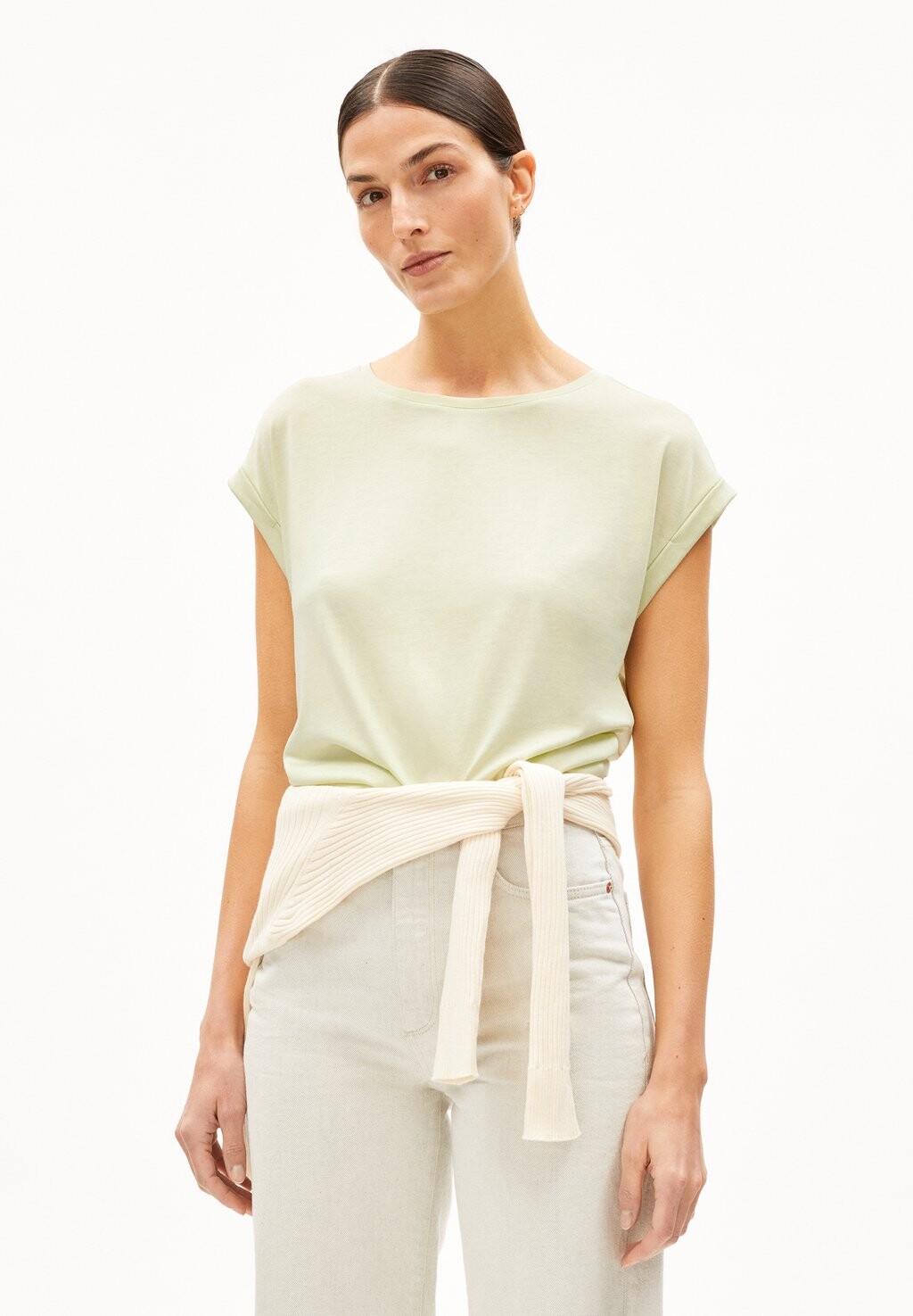 

Футболка базовая JILAANA ARMEDANGELS, цвет pastel green