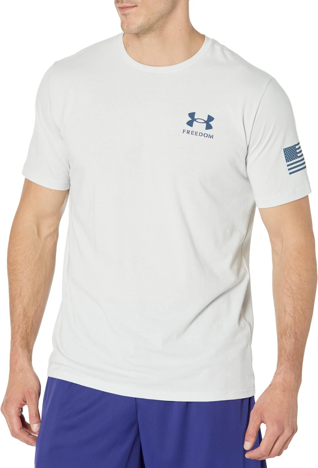 

Камуфляжная футболка New Freedom Flag Under Armour, цвет Halo Gray/Admiral