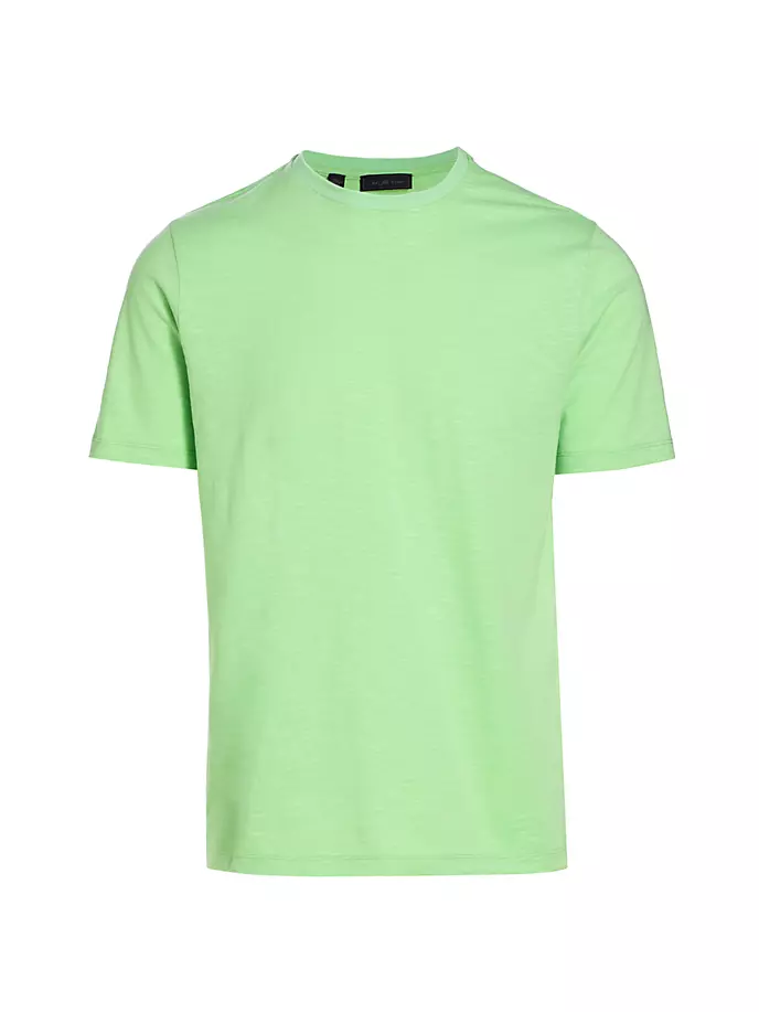 КОЛЛЕКЦИЯ Хлопковая футболка с круглым вырезом Saks Fifth Avenue, зеленый