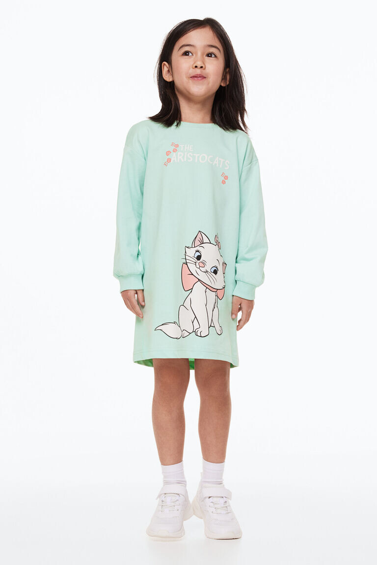

Платье-толстовка с принтом H&M, зеленый