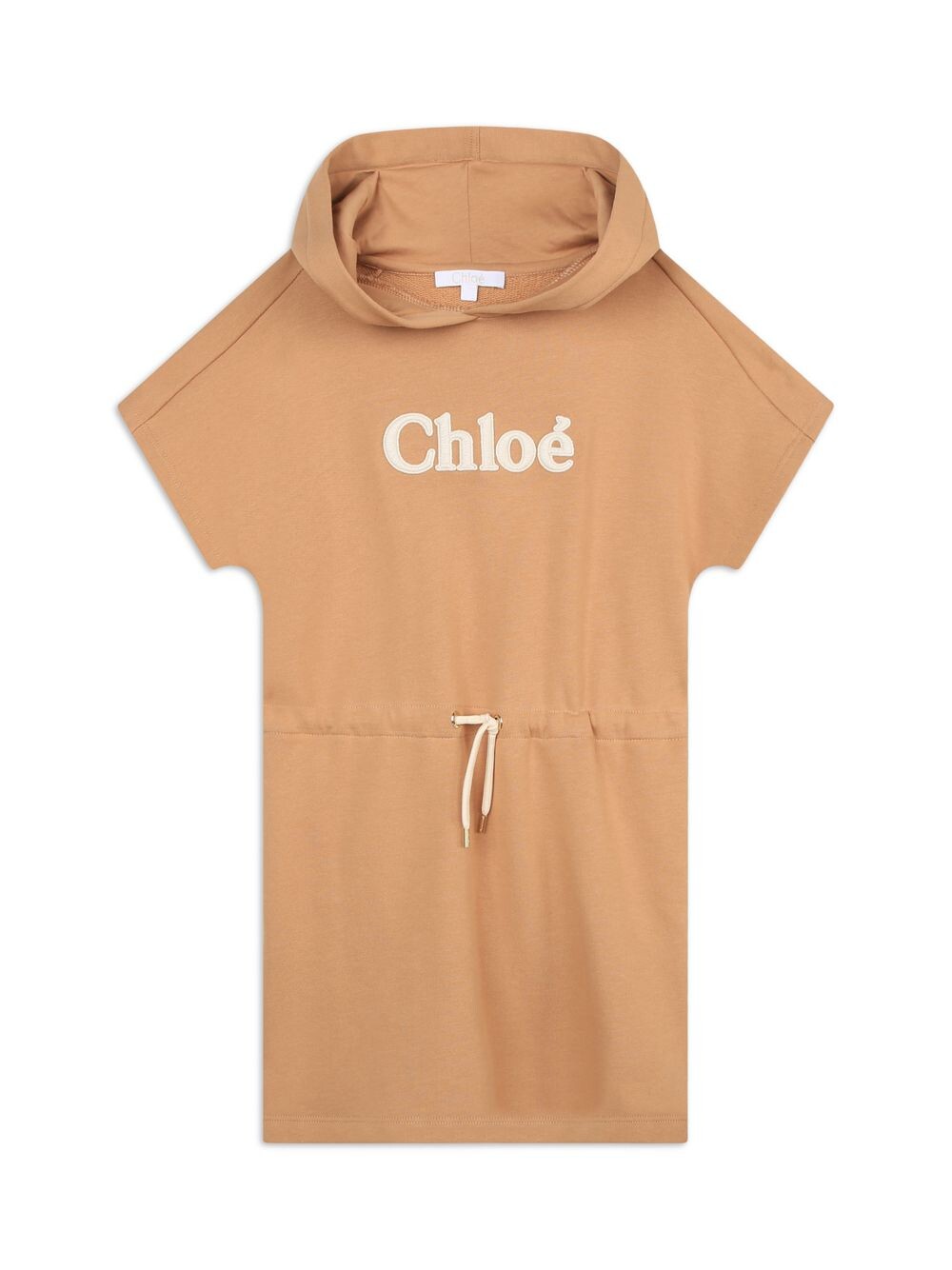 

Платье с капюшоном и логотипом для маленьких девочек Chloé