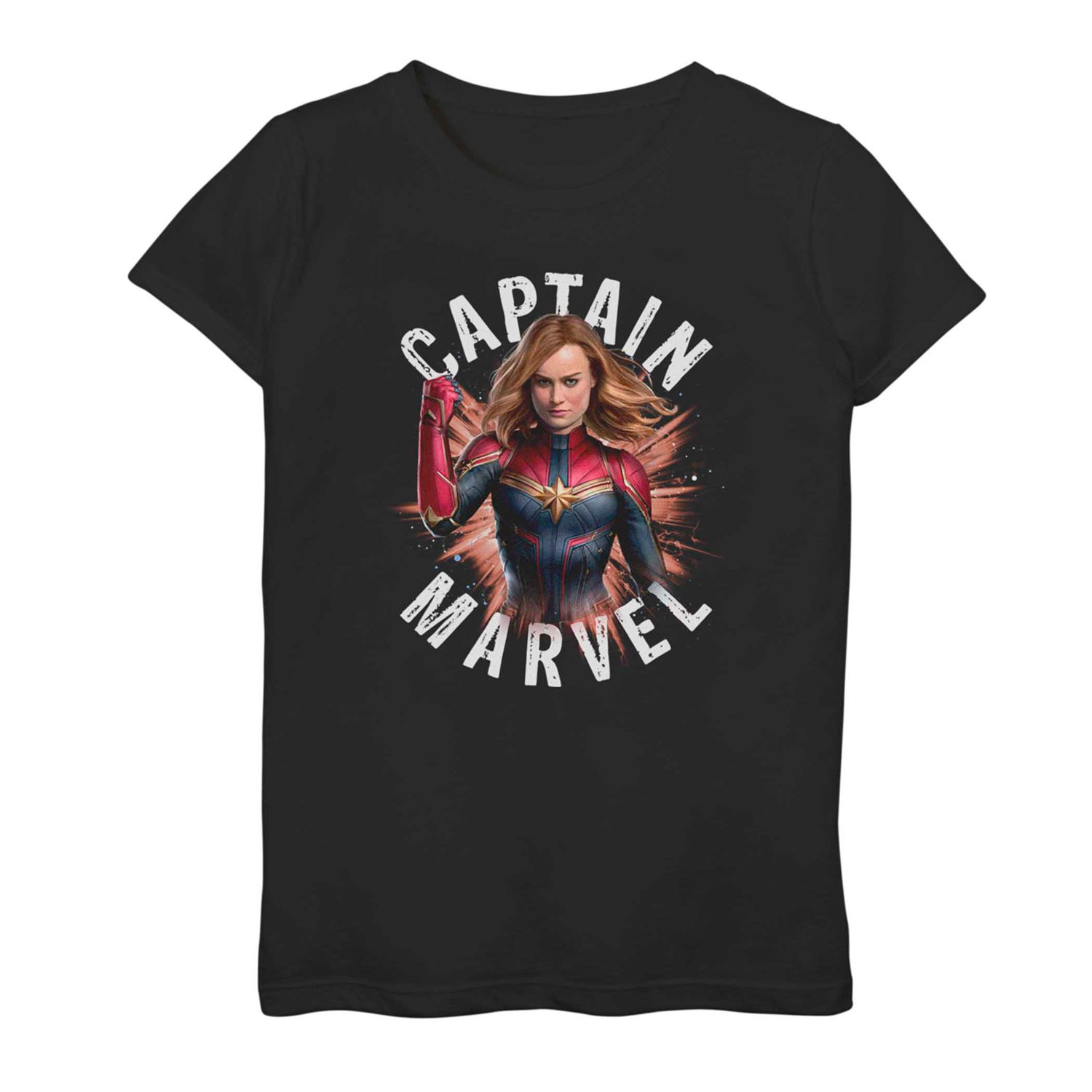 

Футболка с рисунком Marvel Captain Marvel Burst для девочек 7–16 лет Marvel