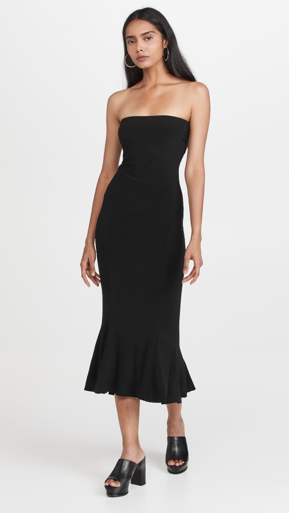 

Платье Norma Kamali Strapless Fishtail, черный