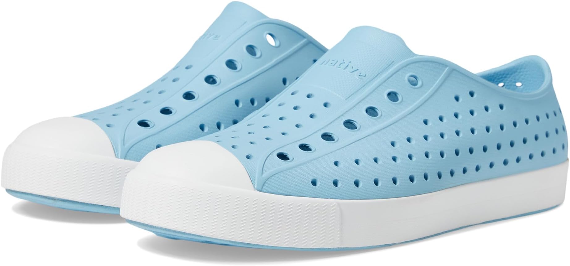 Кроссовки Jefferson Slip-on Sneakers Native Shoes Kids, цвет Sky Blue/Shell White