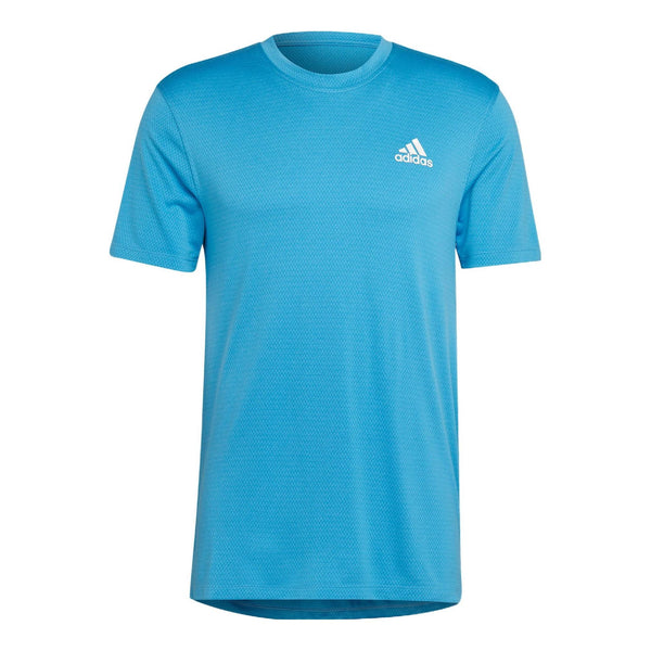 Футболка Men's adidas Alphabet Logo Printing Round Neck Short Sleeve Blue T-Shirt, синий