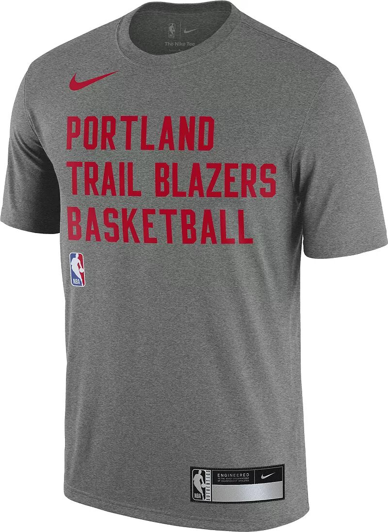 цена Мужская серая тренировочная футболка Nike Portland Trail Blazers