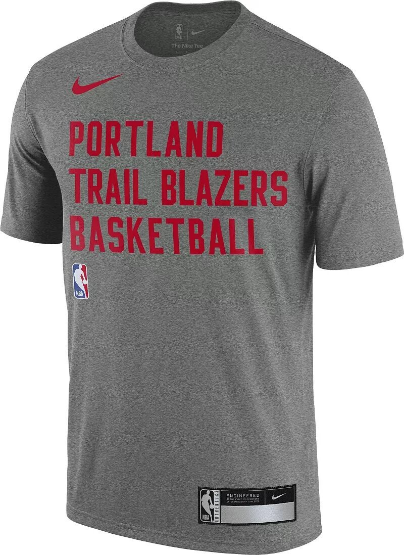 

Мужская серая тренировочная футболка Nike Portland Trail Blazers